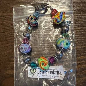 Trader Rick’s Lampwork Glass and Sterling Silver Bracelet